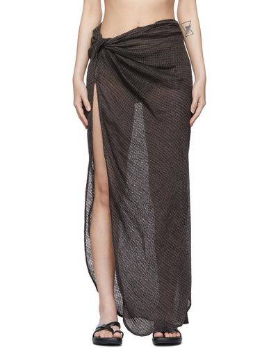 LeKasha Black Maydum Midi Skirt - Multicolour