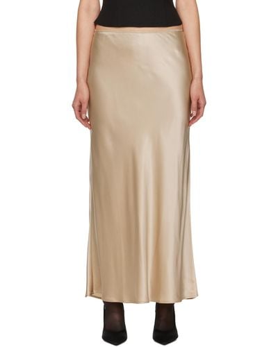 Reformation Beige Layla Maxi Skirt - Natural