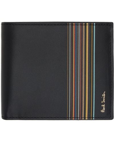 Paul Smith Black Signature Stripe Wallet