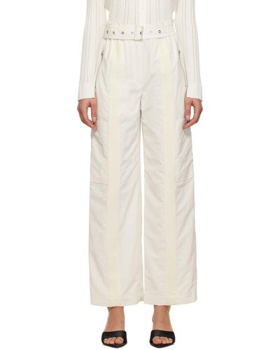 3.1 Phillip Lim White Belted Pants - Natural