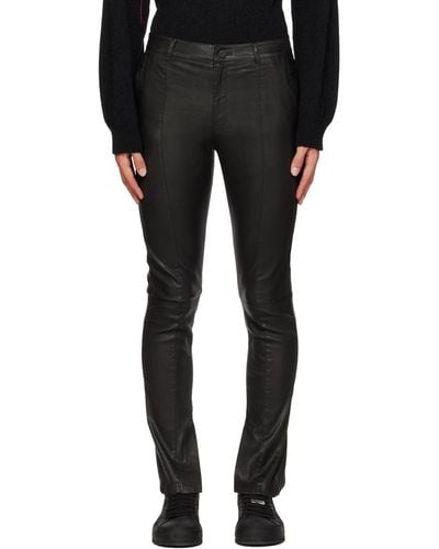 FREI-MUT Mask Leather Trousers - Black