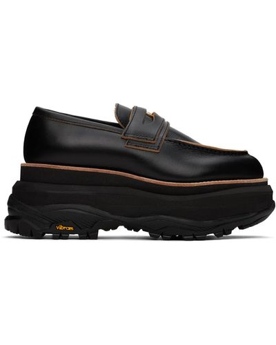 Sacai Black Platform Loafers