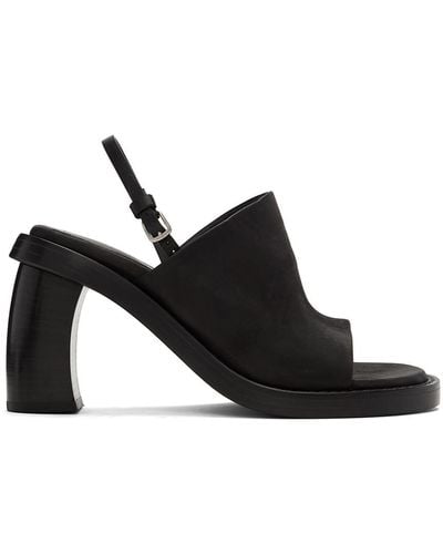 Ann Demeulemeester Calfskin Heeled Sandals - Black