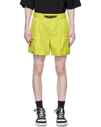 Emporio Armani Green Press-release Shorts - Yellow