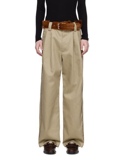 MERYLL ROGGE Pantalon taupe à plis - Noir