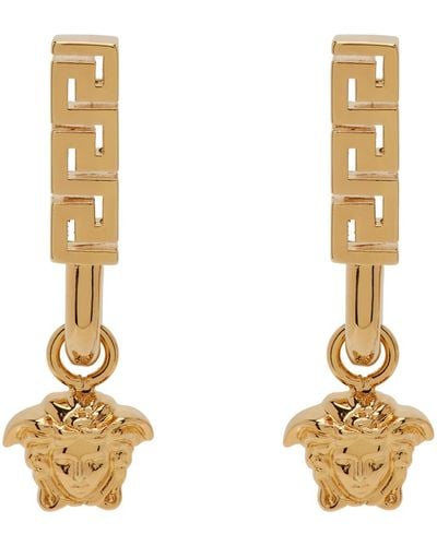 Versace Gold 'la Medusa' Earrings - Metallic
