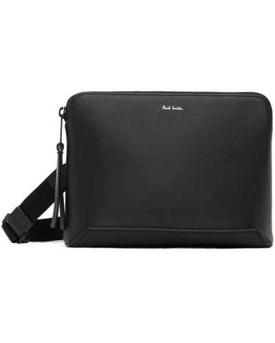 Paul Smith Black Leather Musette Bag