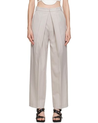 Low Classic Deep Tuck Trousers - White