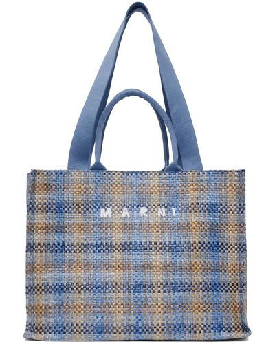 Marni Large Basket Tote - Blue