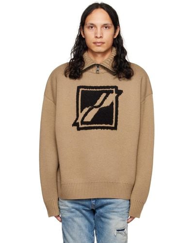 we11done Turtleneck Sweater - Brown