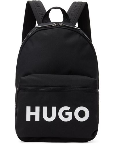 HUGO Black Ethon 2.0 Logo Backpack