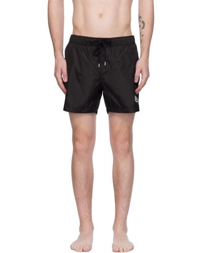 Moncler Black Patch Swim Shorts