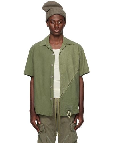 Greg Lauren Khaki Tent Shirt - Green