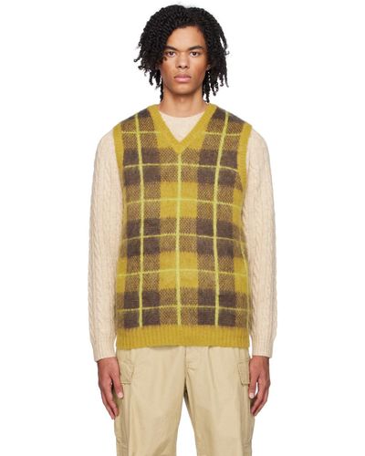 Beams Plus Check Vest - Yellow