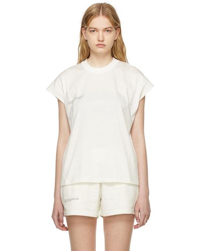 PANGAIA T-shirt blanc en coton bio - Multicolore