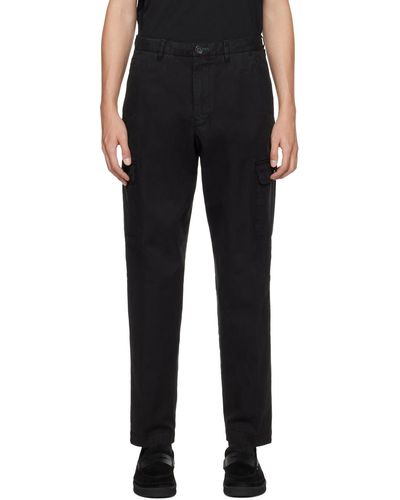 PS by Paul Smith Black Embroidered Cargo Trousers