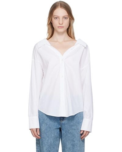 Moschino Jeans ホワイト ボタンダウンシャツ