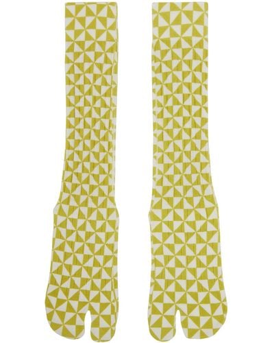 Dries Van Noten Pattern Socks - Yellow