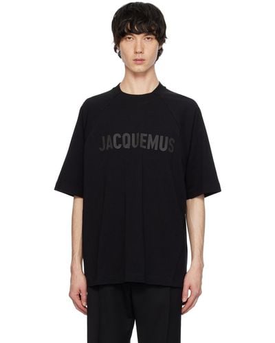 Jacquemus Les Classiquesコレクション Le T-shirt Typo Tシャツ - ブラック