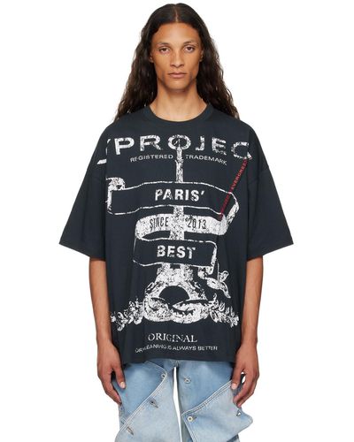 Y. Project T-shirt 'paris' best' noir à couture chevauchée - ever