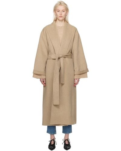 By Malene Birger Taupe Trullem Coat - Natural