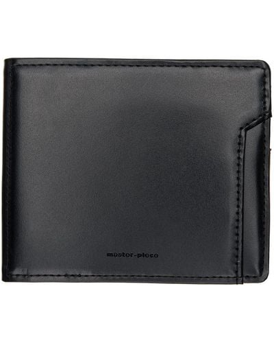 master-piece Notch Money Clip Wallet - Black