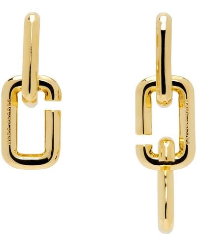 Marc Jacobs Gold 'the J Marc Chain Link' Earrings - Metallic