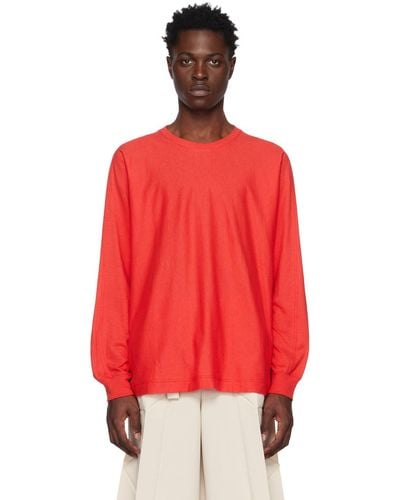 Homme Plissé Issey Miyake Homme Plissé Issey Miyake Red Release-t 1 Long Sleeve T-shirt