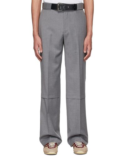 Commission Pantalon gris en polyester exclusif à ssense - Noir