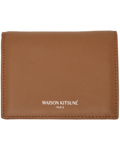 Maison Kitsuné ブラウン 財布 - ブラック