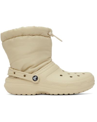 Crocs™ Off-white Neo Puff Boots - Black