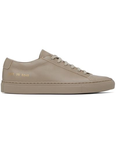 Common Projects Taupe Achilles Low Sneakers - Black