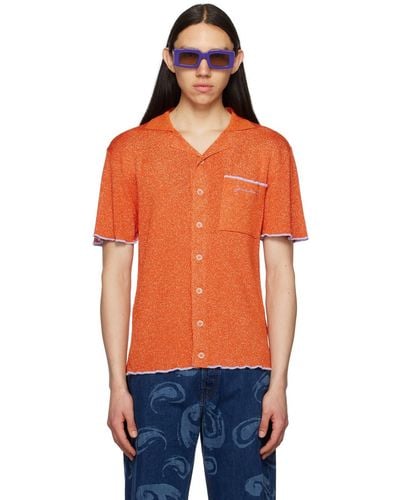 Jacquemus Orange Le Raphia 'la Maille Prata' Shirt