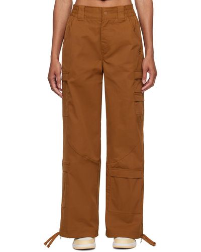 Nike Pantalon brun à poches - Marron