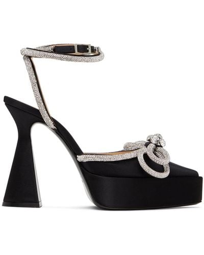 Mach & Mach Machmach Double Bow Platform Heels - Black