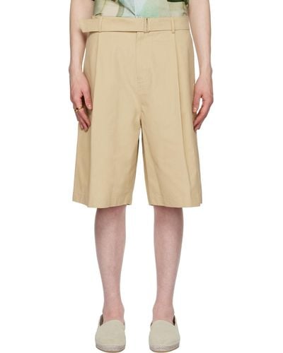 LE17SEPTEMBRE Belted Shorts - Natural