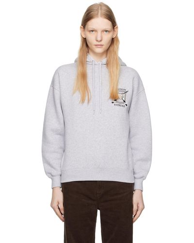 Maison Kitsuné Gray College Fox Hoodie - White