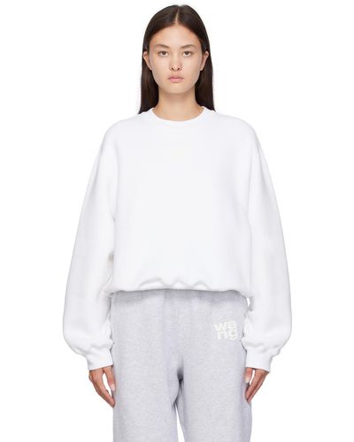 T By Alexander Wang White Bonded Jumper