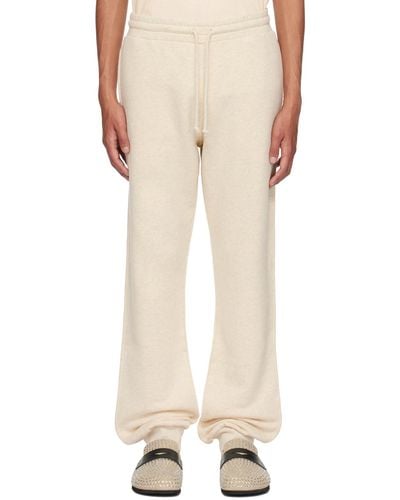 JW Anderson Off-white Drawstring Joggers - Natural