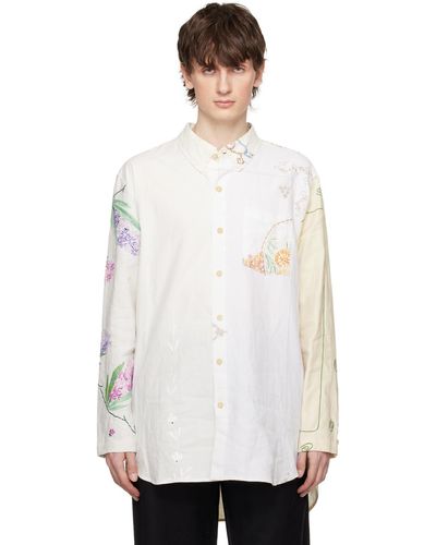 By Walid Off- Nathan 1920s Shirt - White