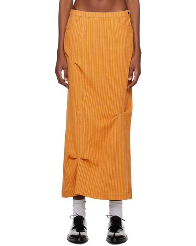Adererror Vesinet Midi Skirt - Orange
