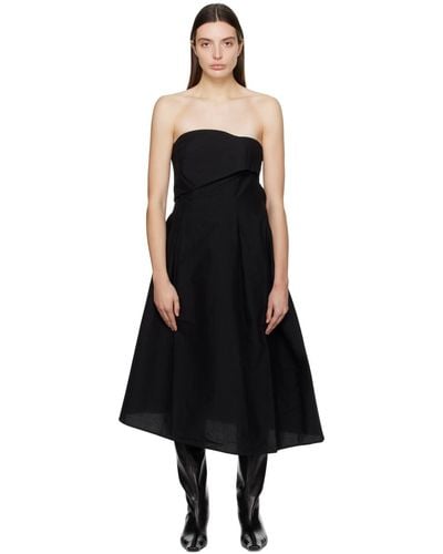 Cordera Strapless Midi Dress - Black