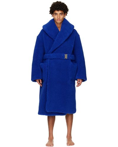 Casablancabrand Belted Coat - Blue