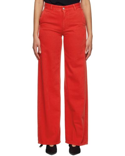 MM6 by Maison Martin Margiela Red 4-pocket Jeans