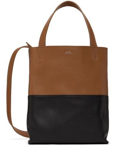 A.P.C. Tan & Maiko Small Shopper Tote - Brown