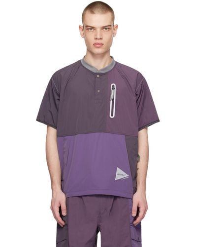 and wander Gramicci Edition T-Shirt - Purple