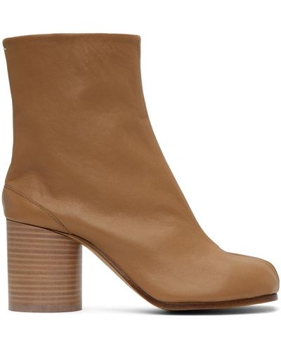 Maison Margiela Beige Tabi Ankle Boots - Brown