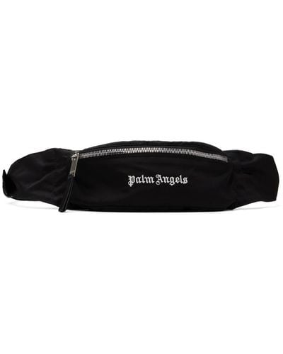Palm Angels Sac-ceinture noir à logo imprimé
