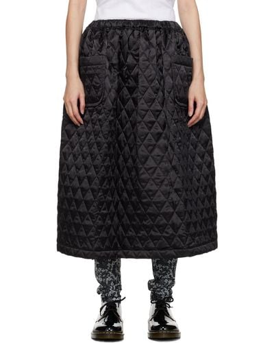 Tao Comme Des Garçons キルティング ミディアムスカート - ブラック