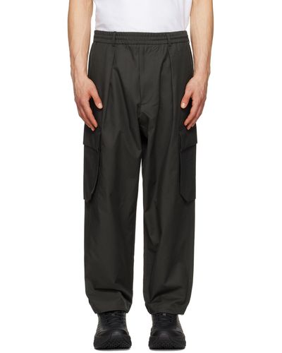 Lownn Plain Cargo Pants - Black